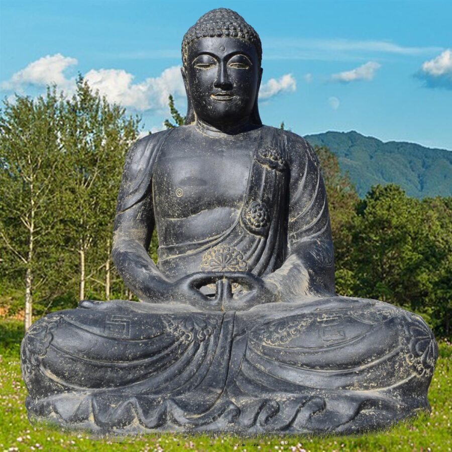 100cm Buddha Figur Meditierend Amritsar 21