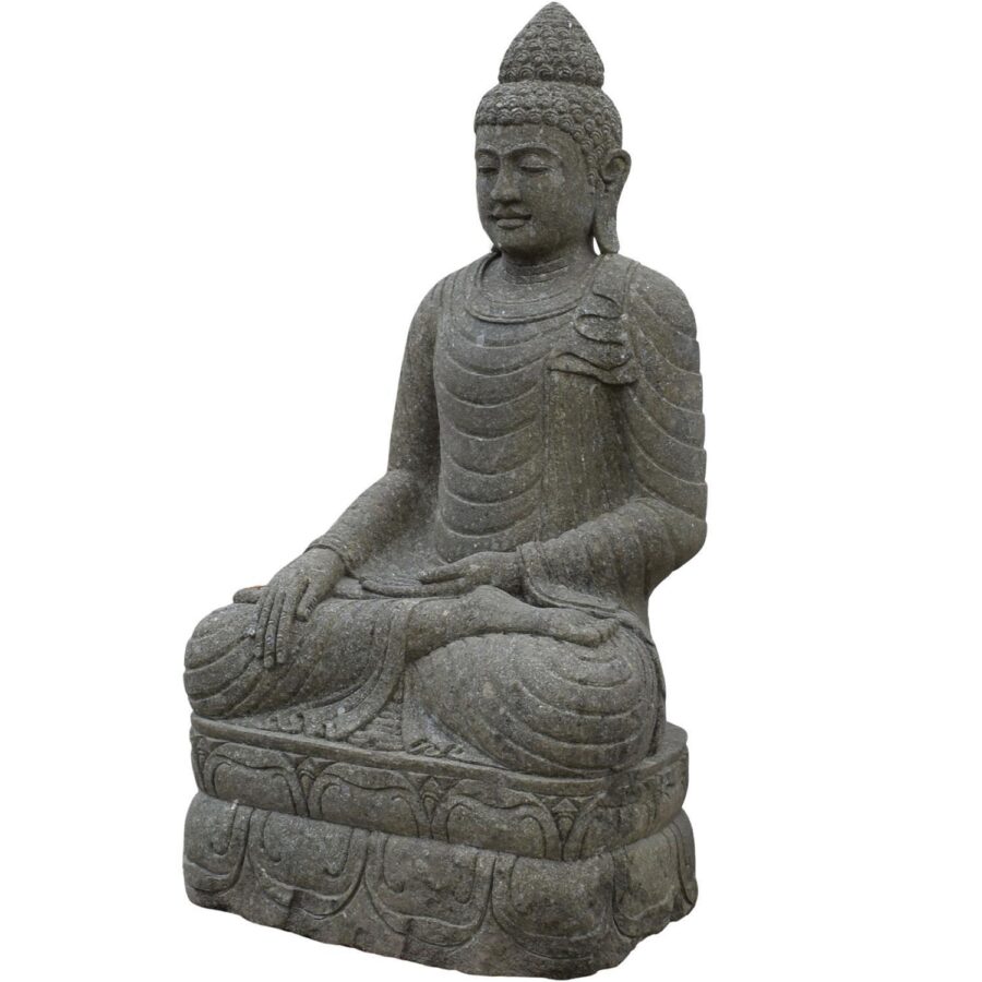 152cm Buddha Figur Haridwar Mit Geste Der Erdberuehrung 14